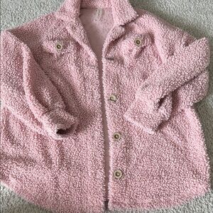 Cozy Pink Sherpa Kids Jacket